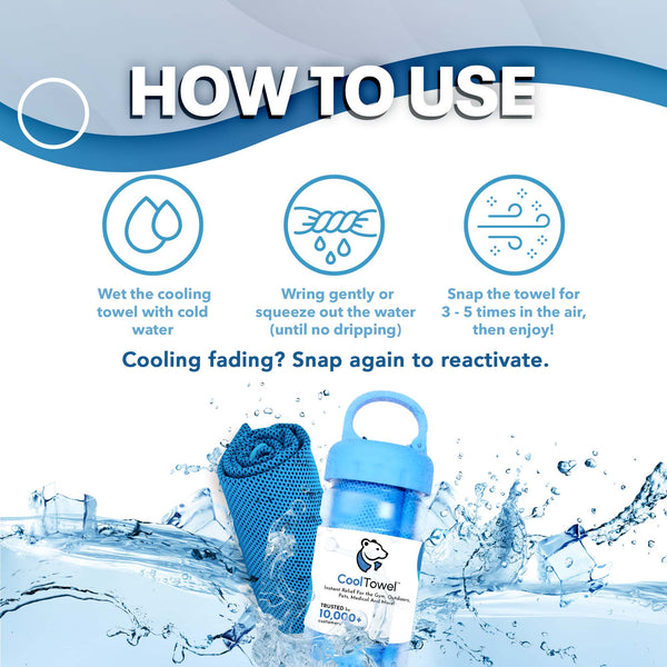 Soak your CoolTowel™ in water (cold or room temp works).