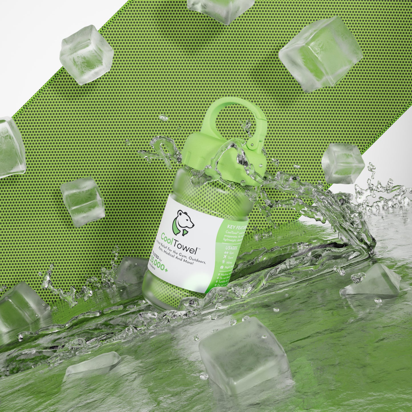 Original CoolTowel™ Bottle Green