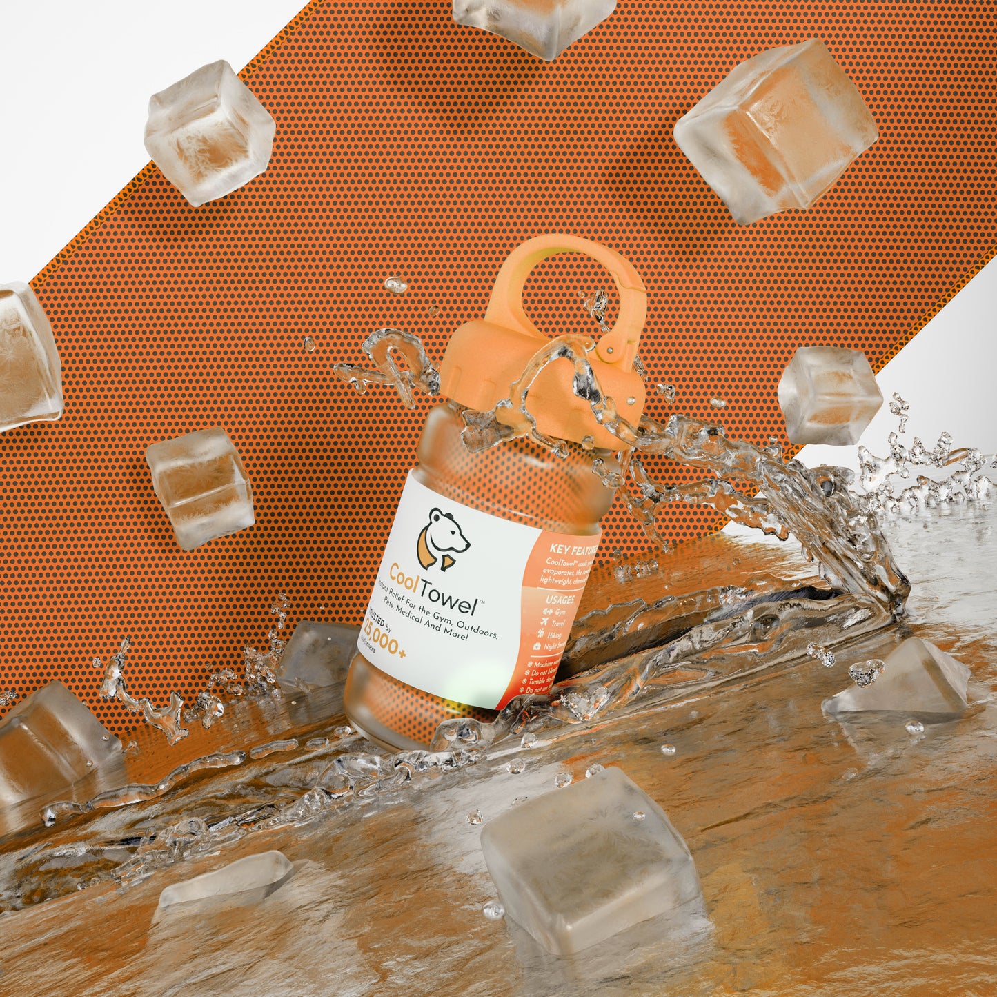 Original CoolTowel™ Bottle Orange